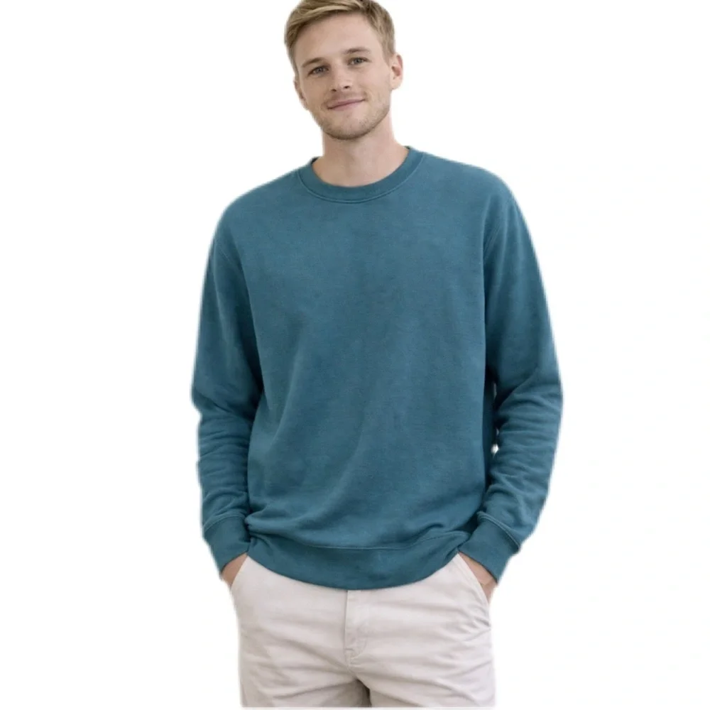 H&M Essentials Men's Relaxed Fit Crewneck Sweatshirt Dark Turquoise Size XS